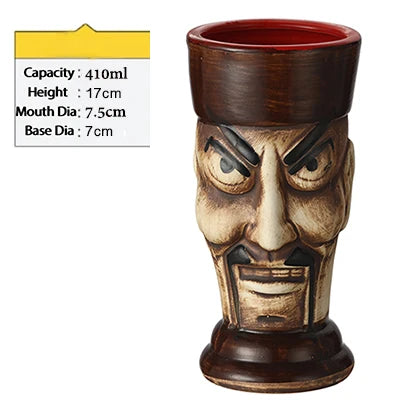 cocktailgeek Ceramic Tiki Mugs — Tropical Sculptural Drinkware for Home Bars