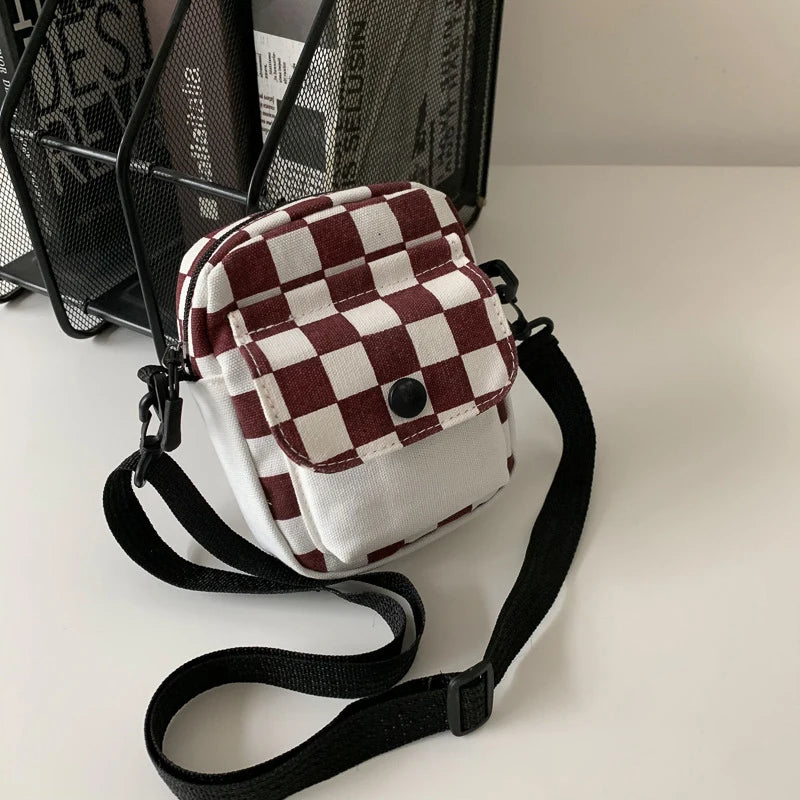 JETTING Men's Sports Messenger Bag — Compact Checkered Travel Shoulder Bag