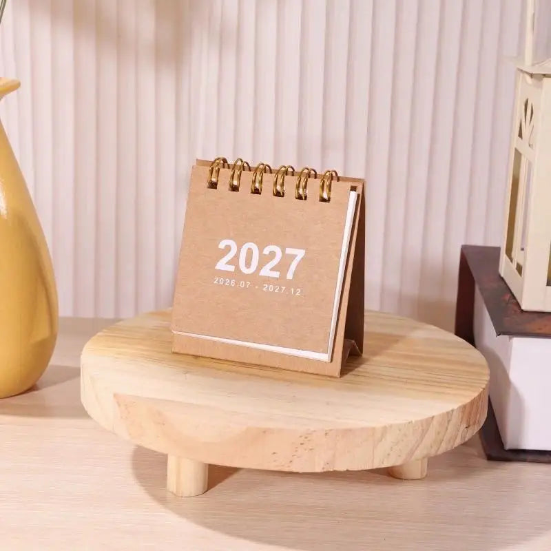 Mini Desktop Calendar — Portable Daily Planner for Office and Home