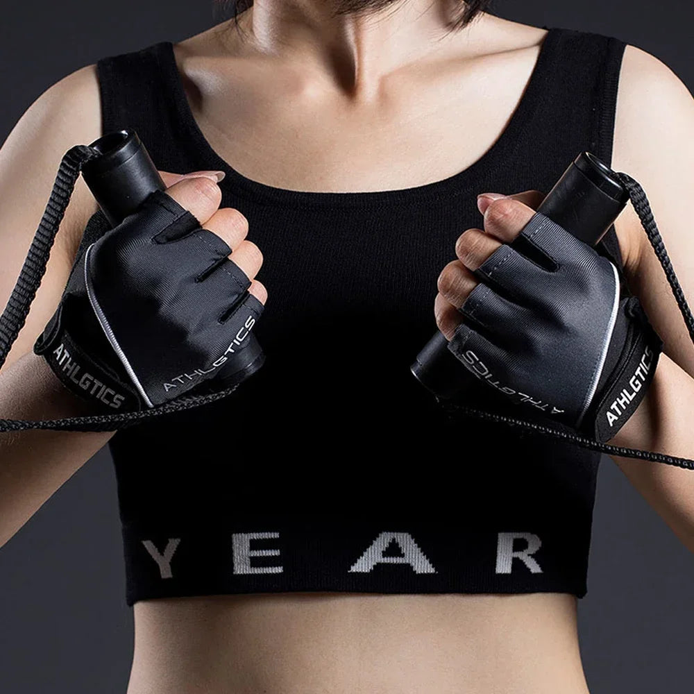 Breathable Fingerless Workout Gloves — Anti-Slip Grip for Gym & Cycling