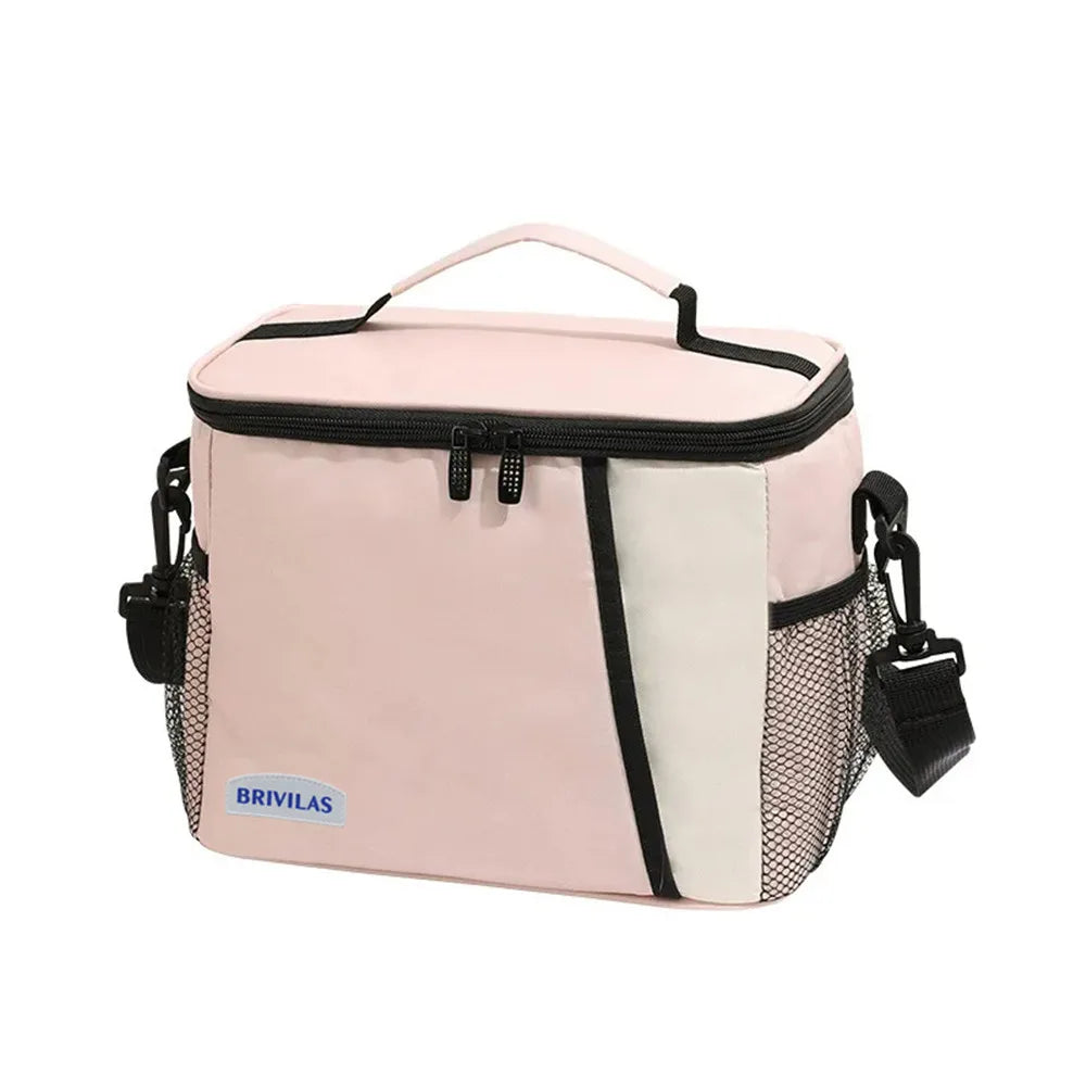 TRISJEM Insulated Lunch Bag — Large Reusable Meal Carrier with Shoulder Strap