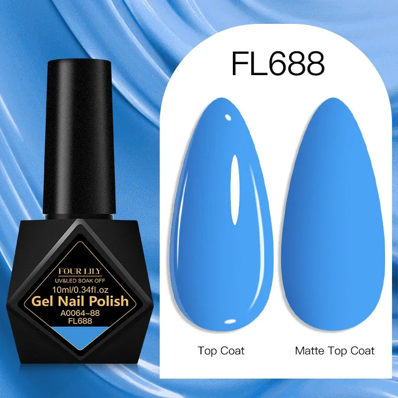 Four Lily Gel Nail Polish — Long Lasting Semi-Permanent Manicure Set