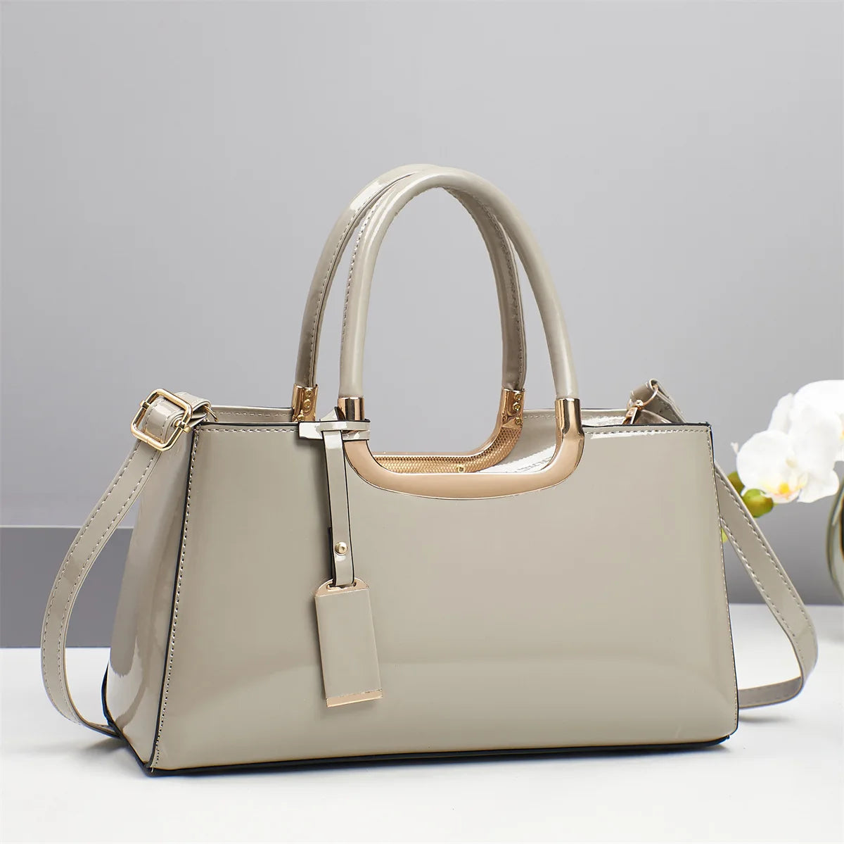 YYW Luxury Patent Leather Handbag — Elegant Evening Clutch & Crossbody