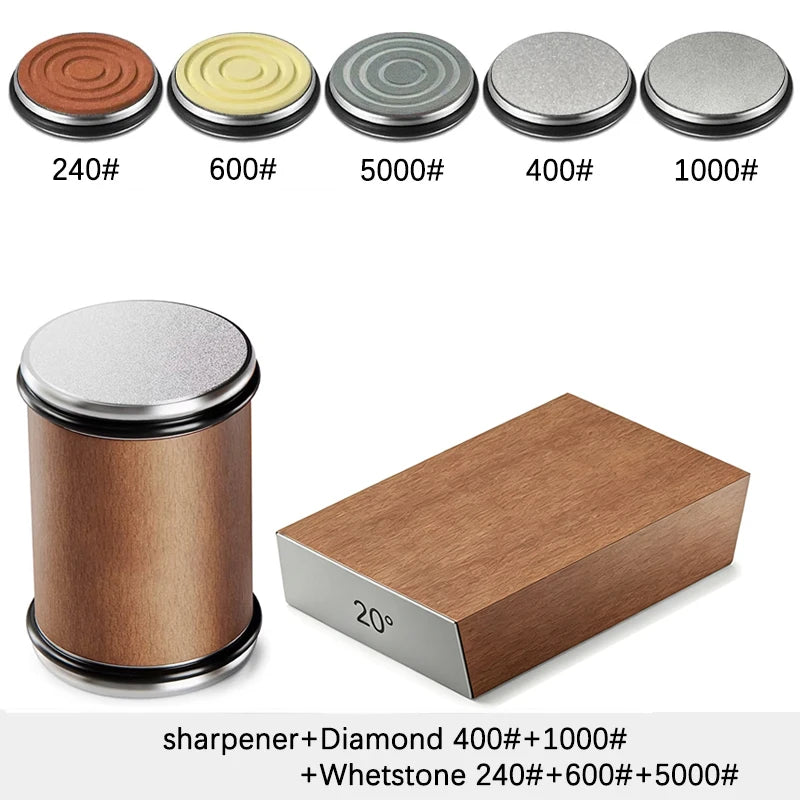 Niiruo Rolling Knife Sharpener — Double Sided Diamond Stone Roller