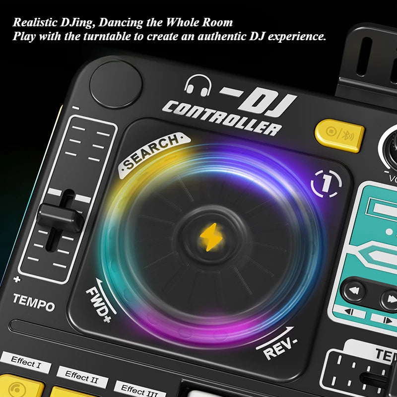 CONUSEA Kid DJ Mixer — Musical Instrument with Bluetooth & Microphone