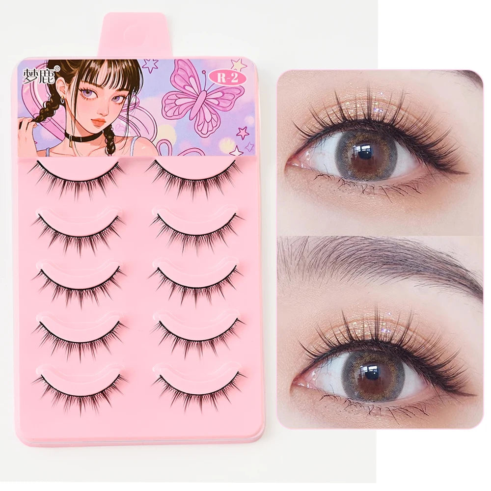 BLINKWAVE Natural False Eyelashes — C-Curve Strip Lashes for Daily Wear