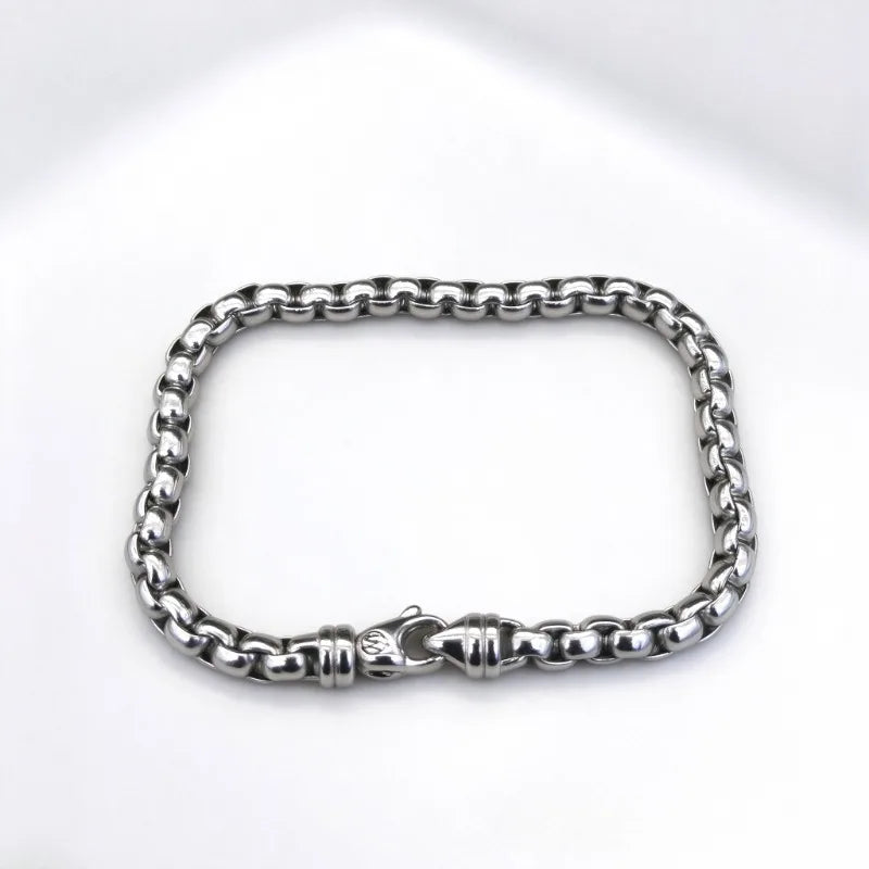 Gold and Silver Dual Color Intertwined Bracelet — Twisted Link Bangle