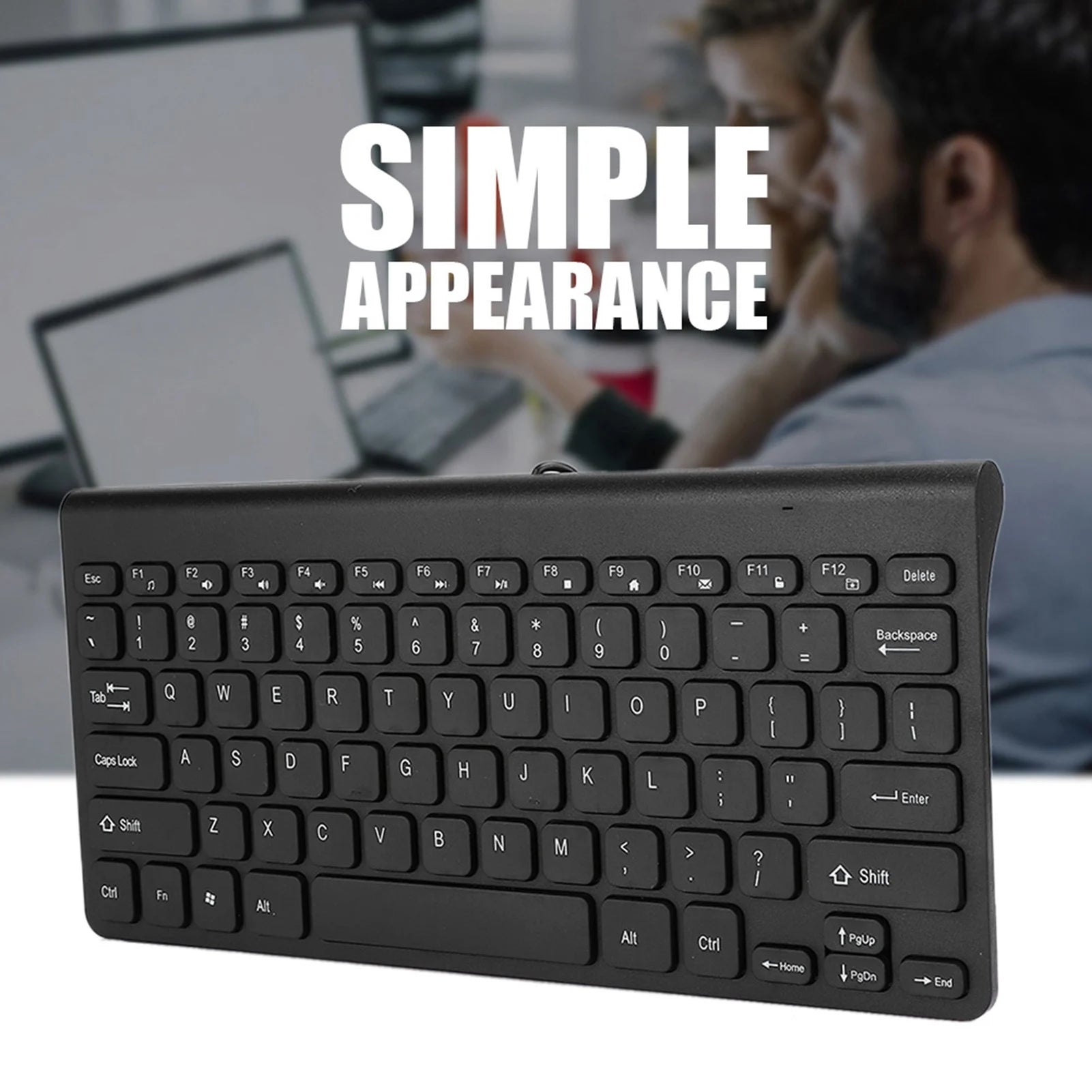 zyyini Ultra Thin Wired Keyboard and Mouse Combo — Compact USB Desktop Set