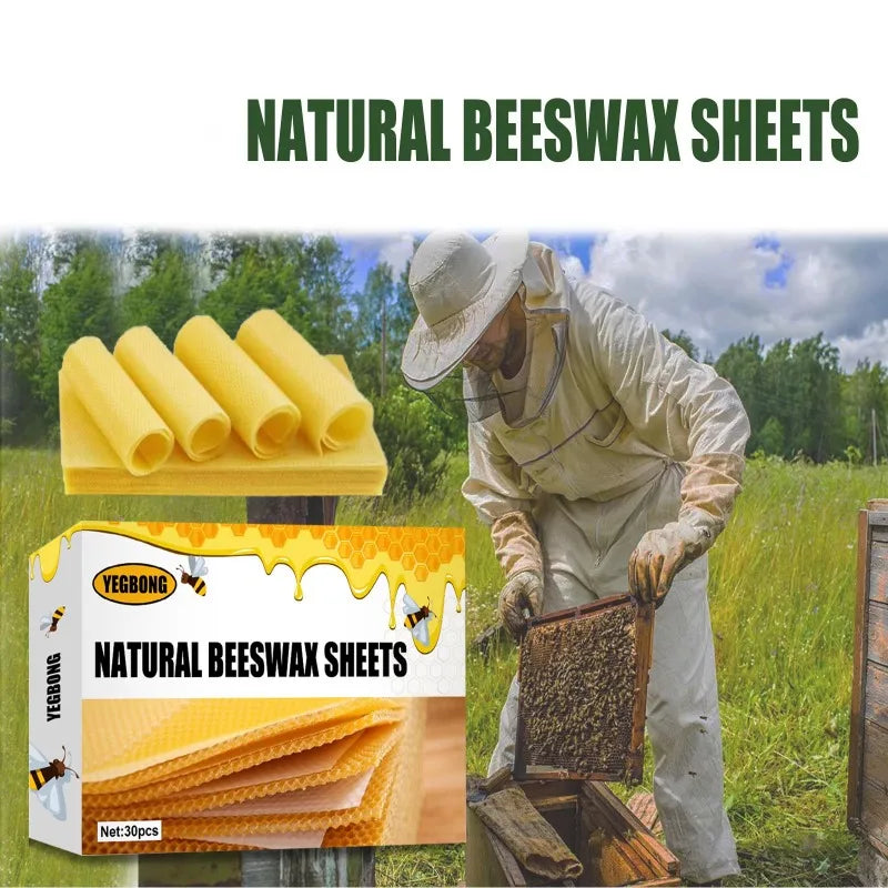 Natural Beeswax Foundation Sheets — Deep Cell Honeycomb for Beehives
