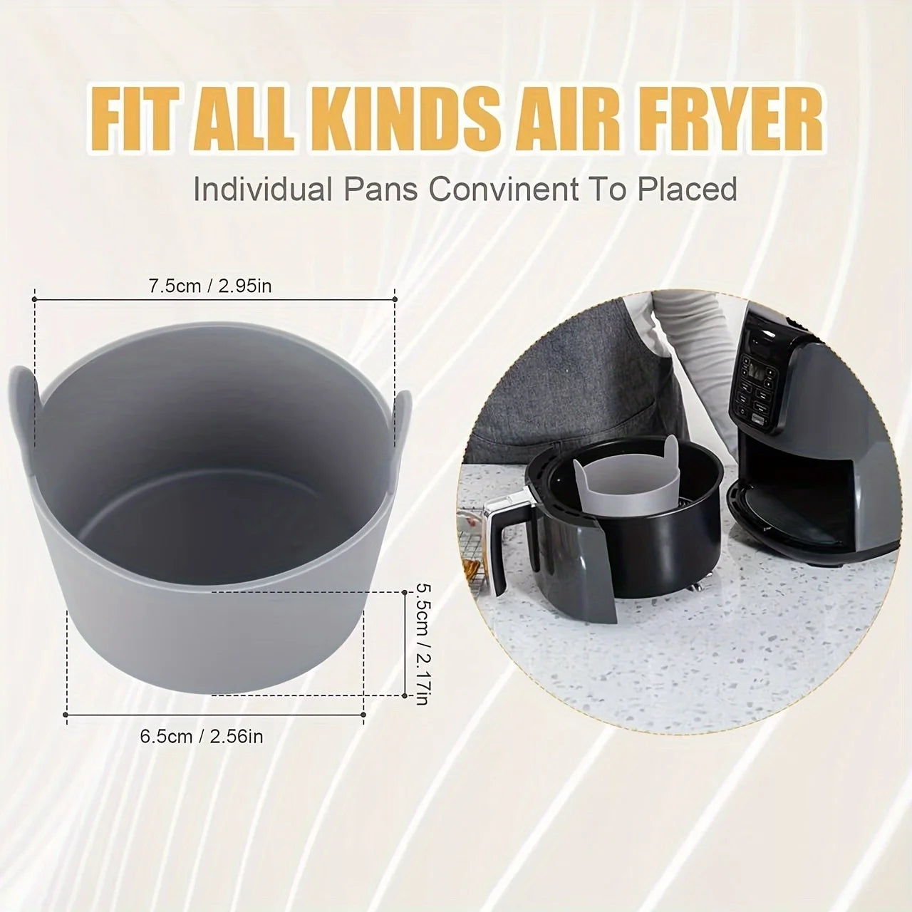 CHOOFUN Silicone Egg Poacher Cups — Non-Stick Air Fryer Cooker Molds