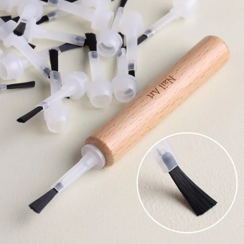 Professional Nail Art Brush Set — Multi-Functional Tools with Wooden Grip