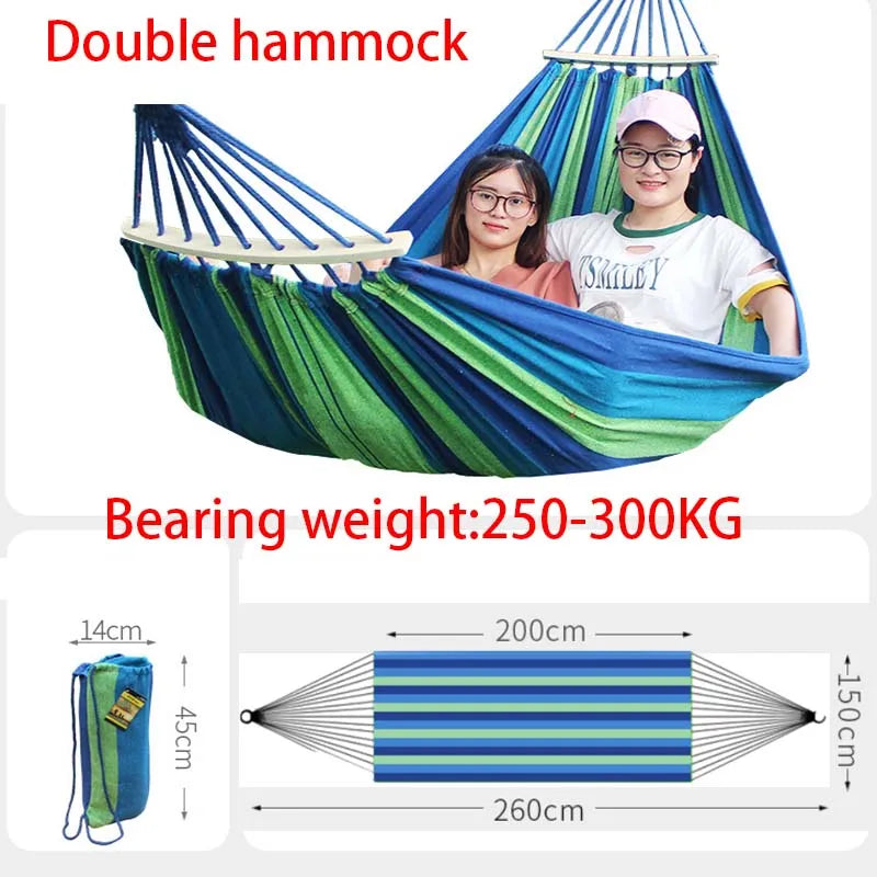 DAWN TRIP Canvas Camping Hammock — Heavy Duty Portable Outdoor Bed