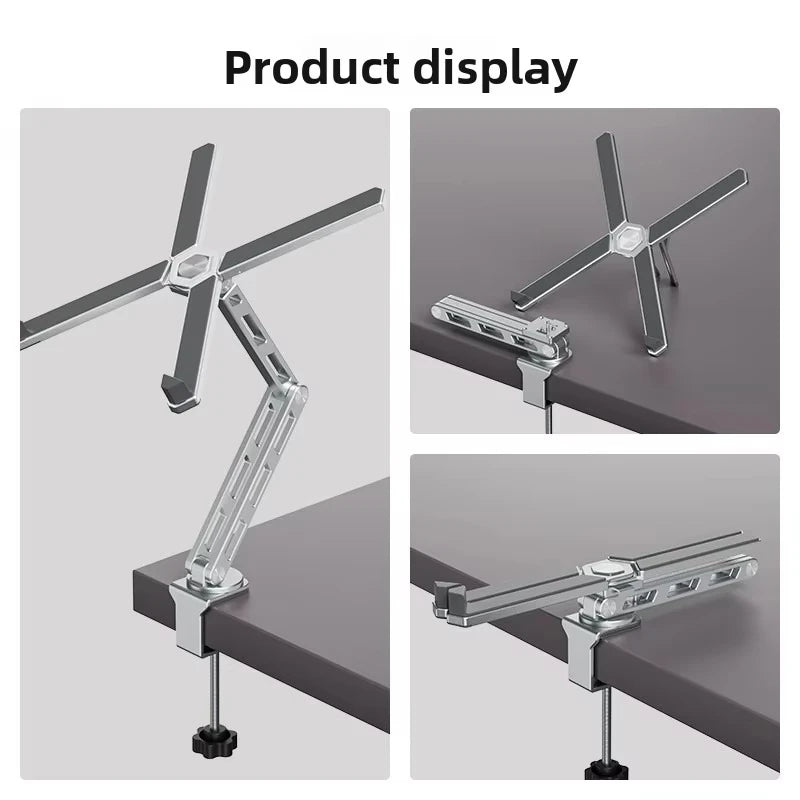 VBNM Adjustable Aluminum Laptop Stand — 360° Rotating Ergonomic Holder
