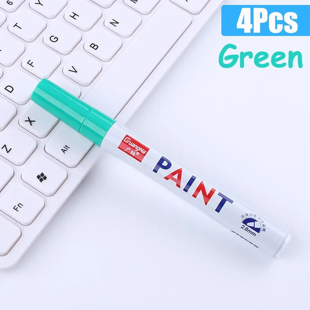 Permanent Paint Marker Pens — Waterproof Quick-Dry Tire & Craft Markers