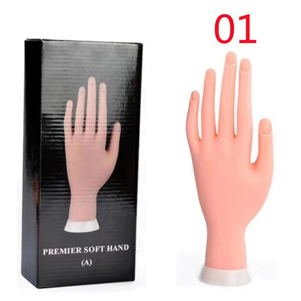 Houselin Flexible Nail Practice Hand — Realistic Silicone Mannequin for Manicure Training
