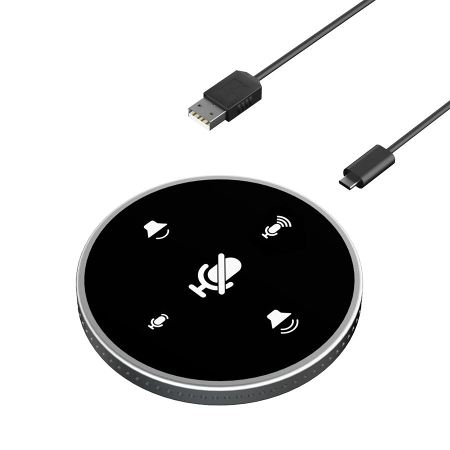 USB Conference Speakerphone — 360° Omnidirectional Desktop Microphone