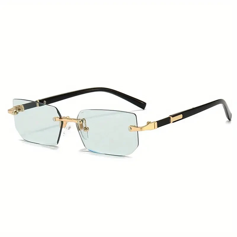 ZXWLYXGX Rimless Rectangle Sunglasses — Trendy Fashion Shades for Men and Women