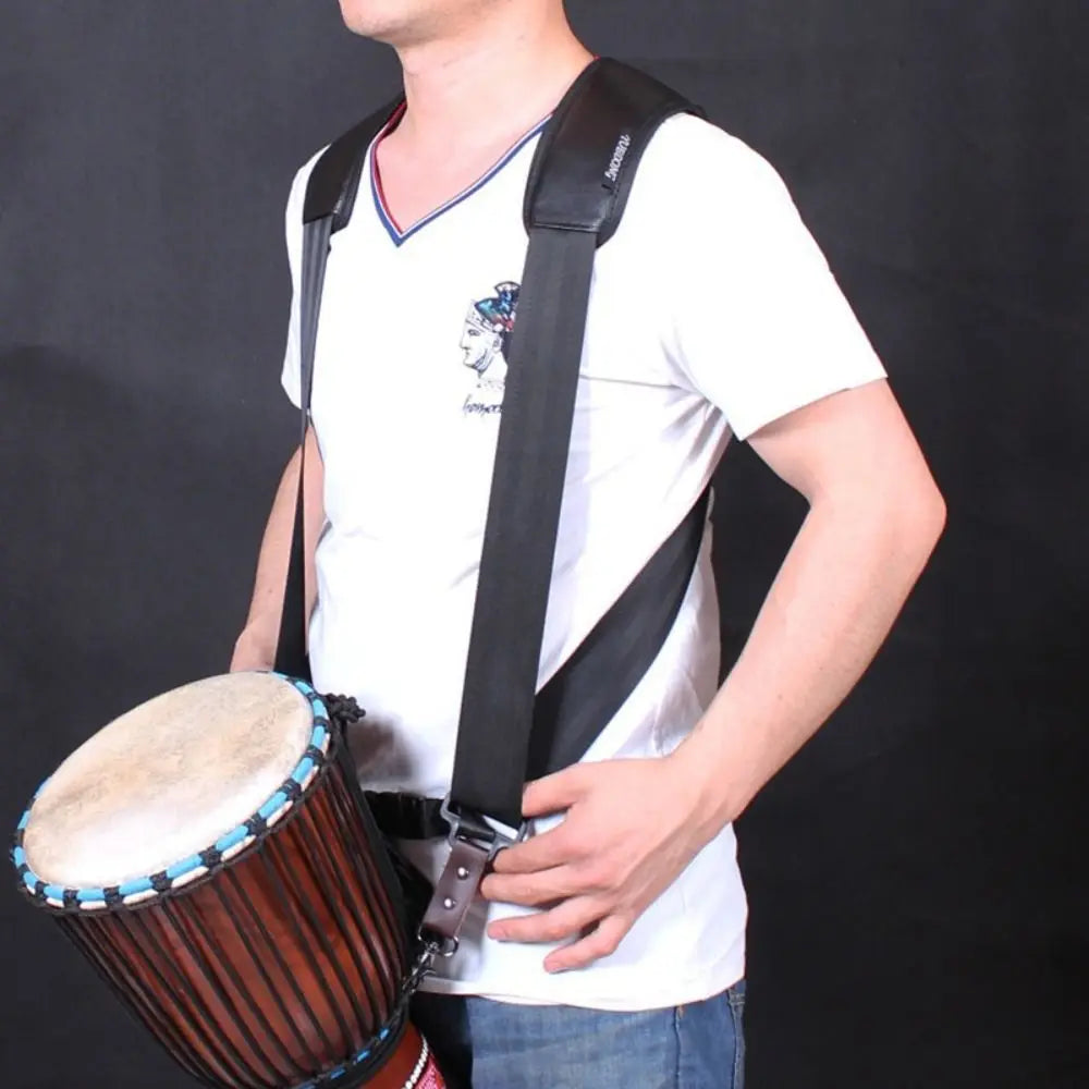 Padded African Drum Shoulder Strap — Adjustable Replacement Belt for Hand Drums
