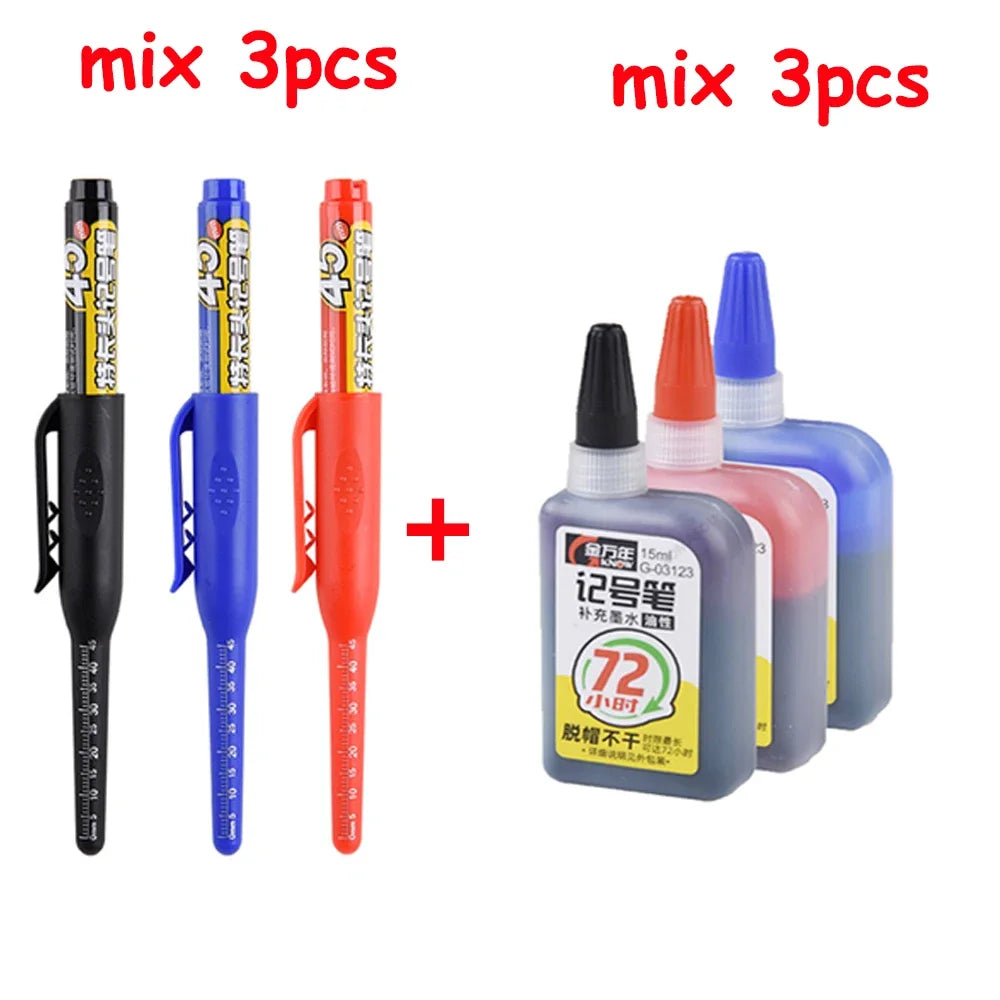 Long Nib Marker Pen — Waterproof For Woodworking