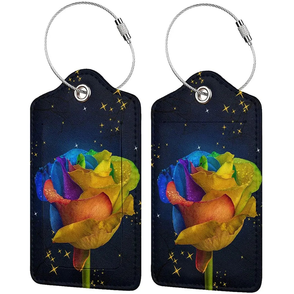 PU Leather Luggage Tag — Stylish Suitcase Identifier & ID Holder
