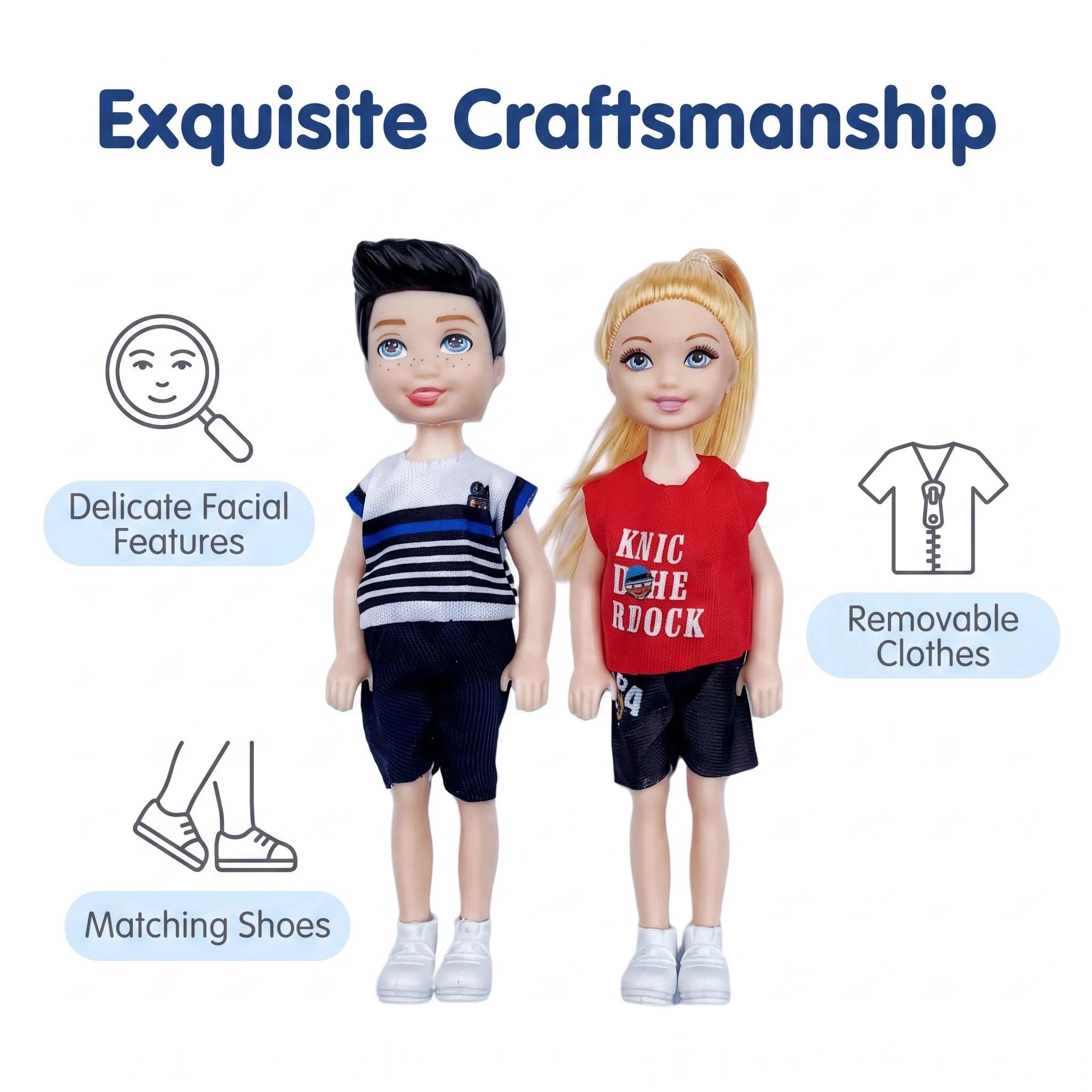 Mini Christmas Doll Figure — Festive Holiday Collectible with Clothes