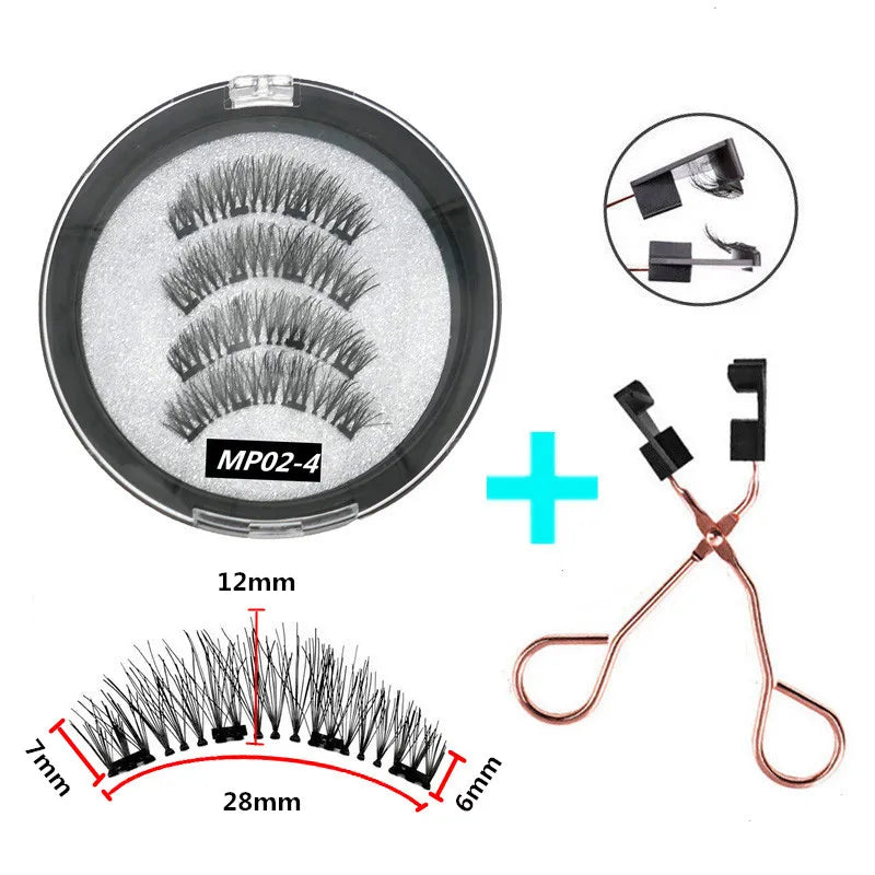 Anlinnet Magnetic False Eyelashes — Glue-Free 3D Handmade Lash Set