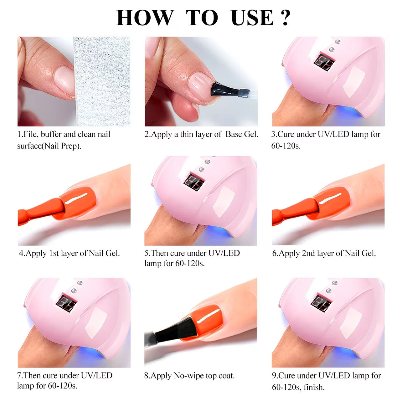 Visuatia Orange Gel Nail Polish — Long-Lasting Single Color Finish
