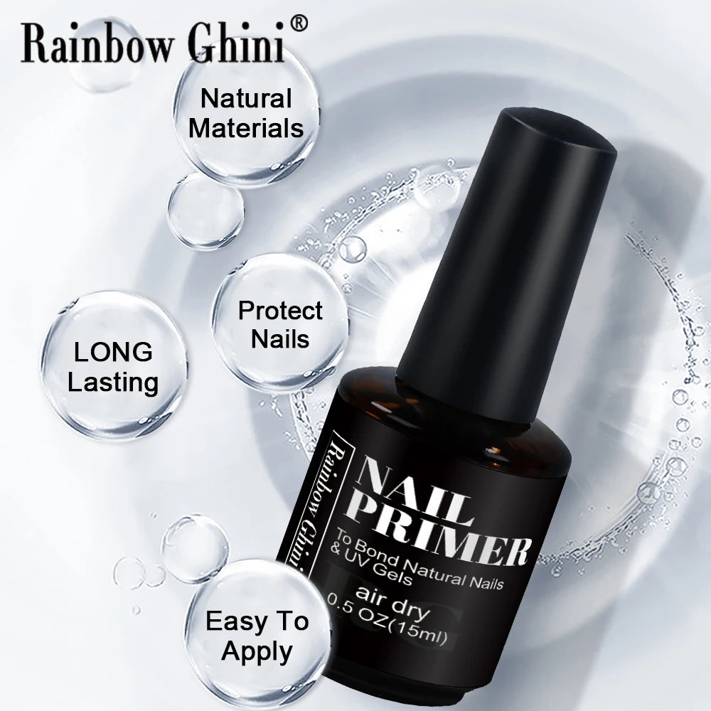 Rainbow Ghini Nail Primer — Long-Lasting Prep & Dehydrator, 15ml