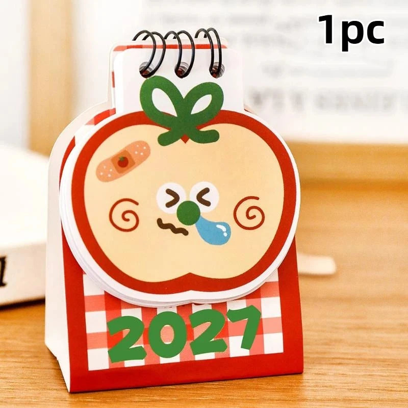 TPXCKz 2027 Mini Desk Calendar — Portable Daily Planner for Home and Office