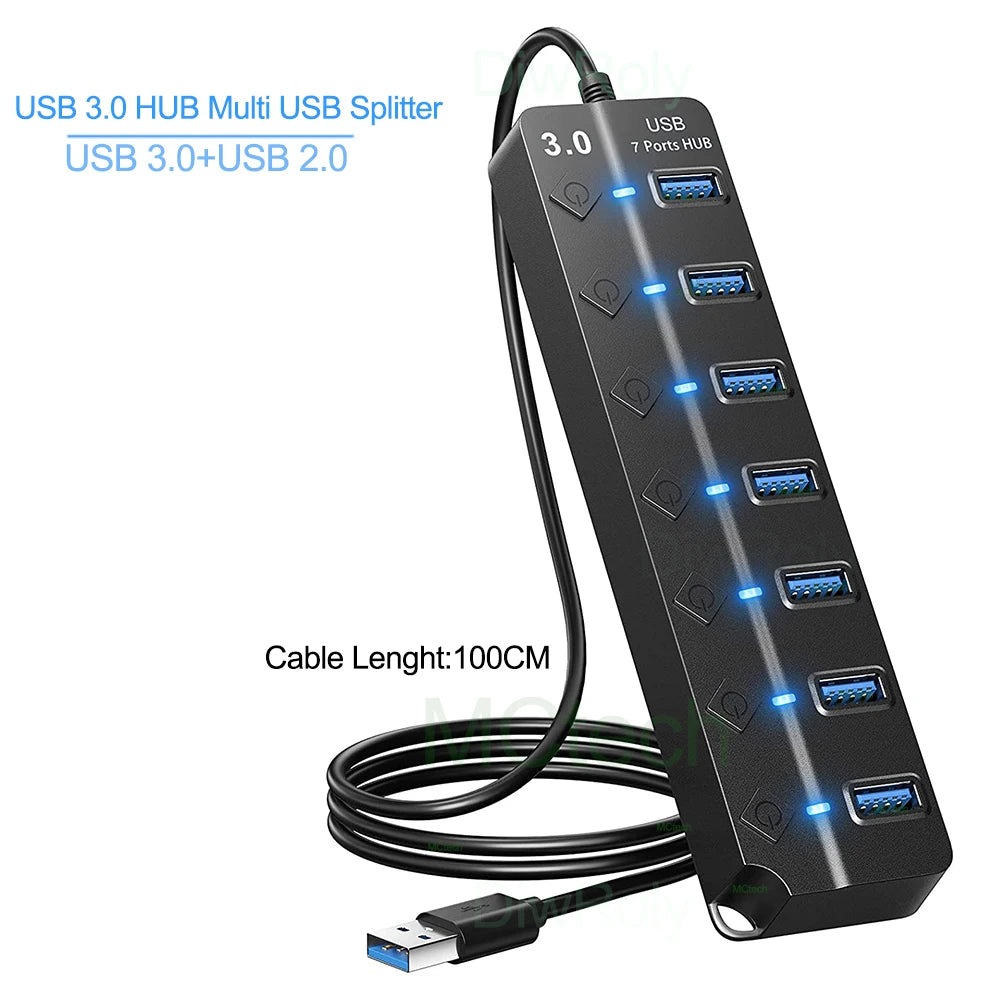 DIWROLY USB 3.0 Hub — High-Speed Multi-Port Expander for Laptops