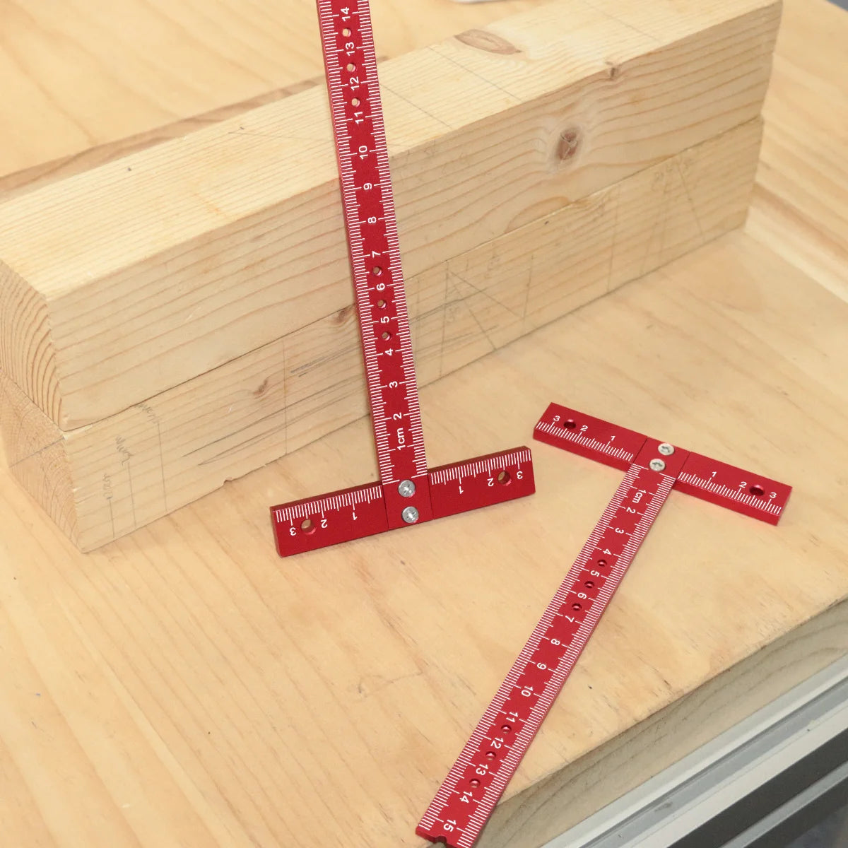 FNICEL Aluminum Alloy T-Square Ruler — Precision Drafting & Carpentry Tool