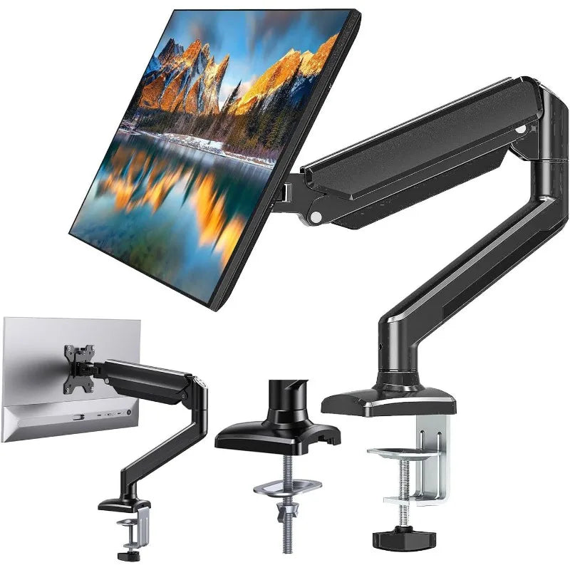Height-Adjustable Monitor Stand — Ergonomic Aluminum Desk Riser