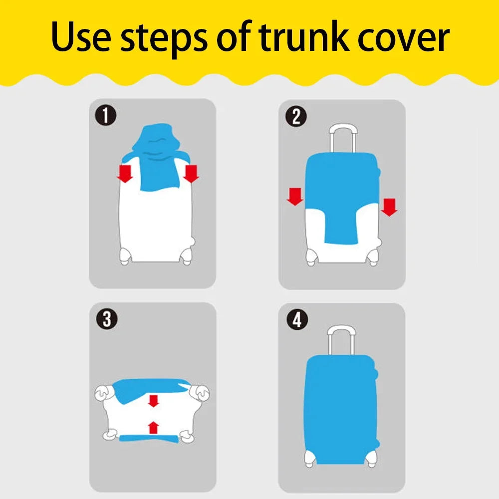 Stretch Luggage Protector Cover — Decorative Suitcase Guard for Travel