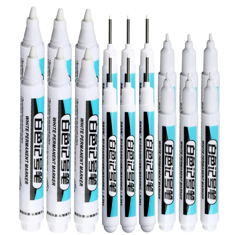 HOPK White Permanent Marker Pens — Multi-Surface Paint Pen Set