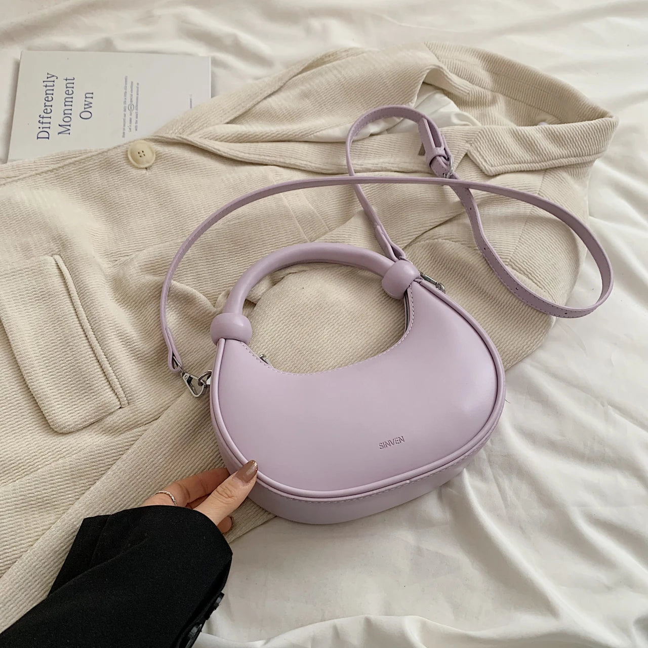 Half Moon Hobo Bag — Soft Leather Shoulder Bag & Crossbody Purse