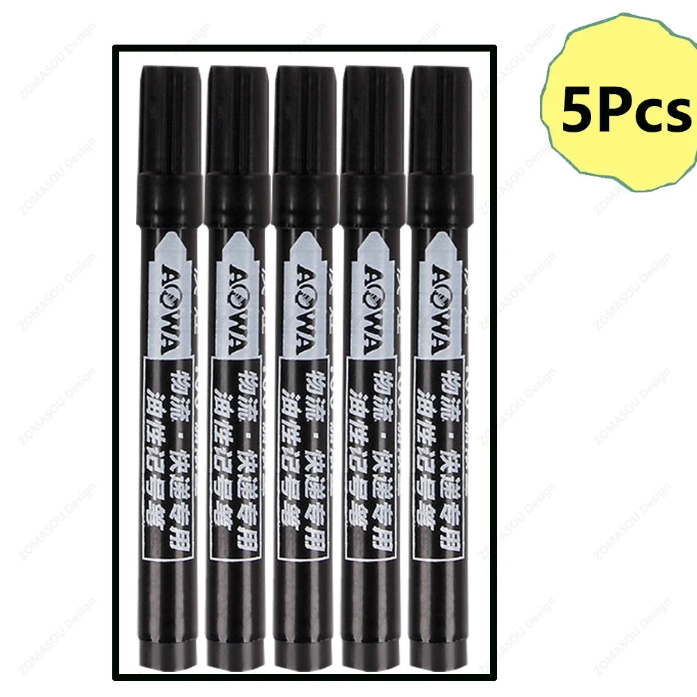Permanent Oil-Based Marker Pens — Waterproof Quick-Dry Ink for Metal and Glass
