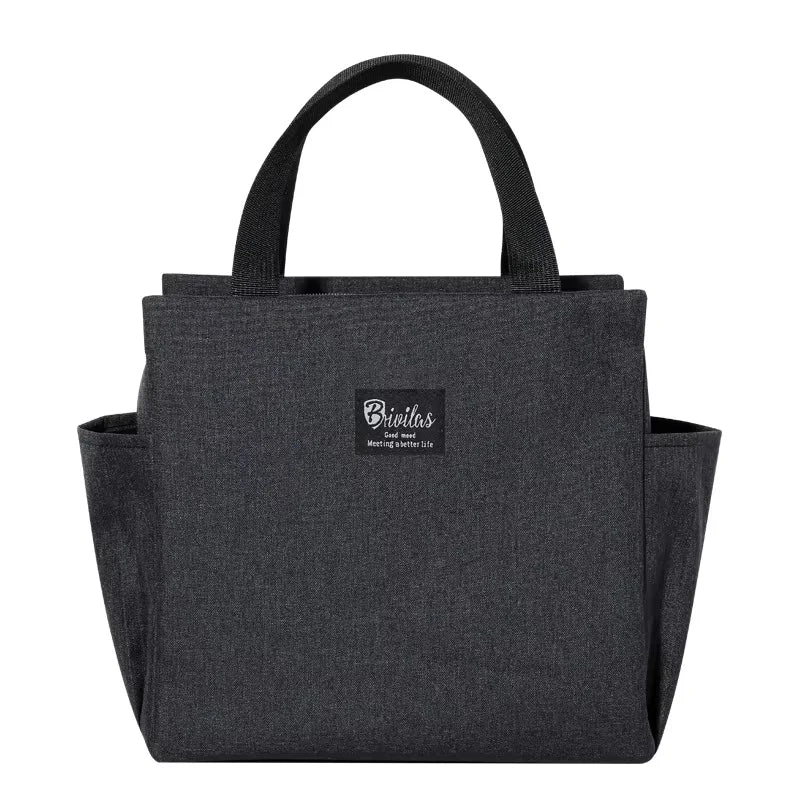 Insulated Lunch Tote — Portable Meal Storage with Side Pockets