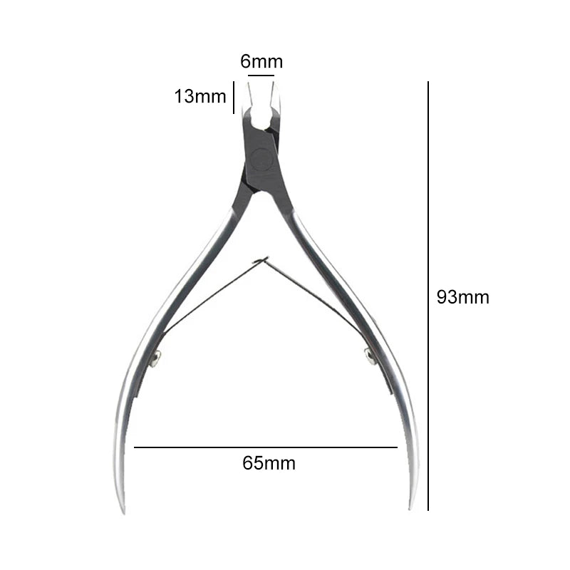 Stainless Steel Cuticle Nipper — Professional Manicure & Pedicure Tool