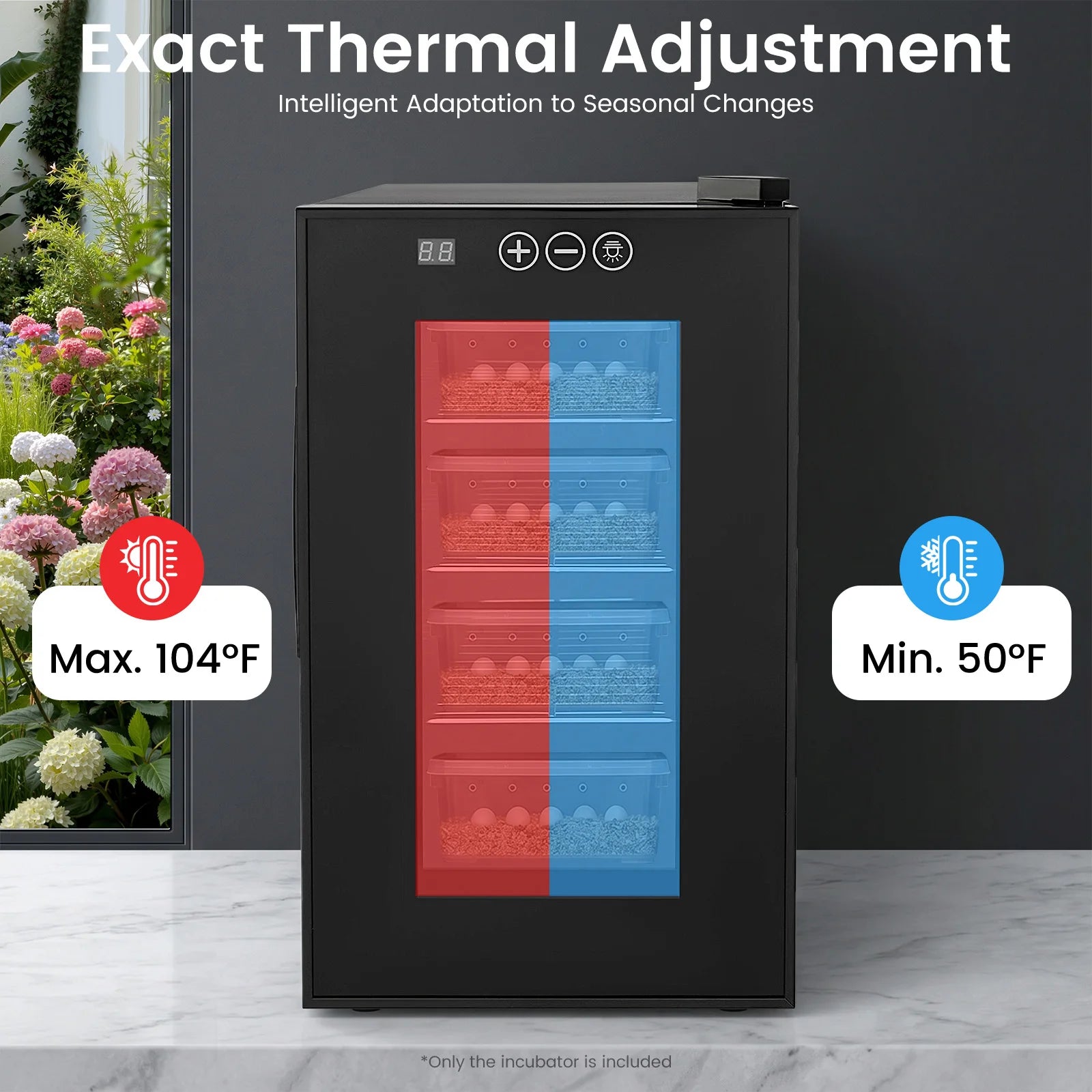 Bymaocar Intelligent Reptile Incubator — Constant Temperature & Humidity Hatching Box