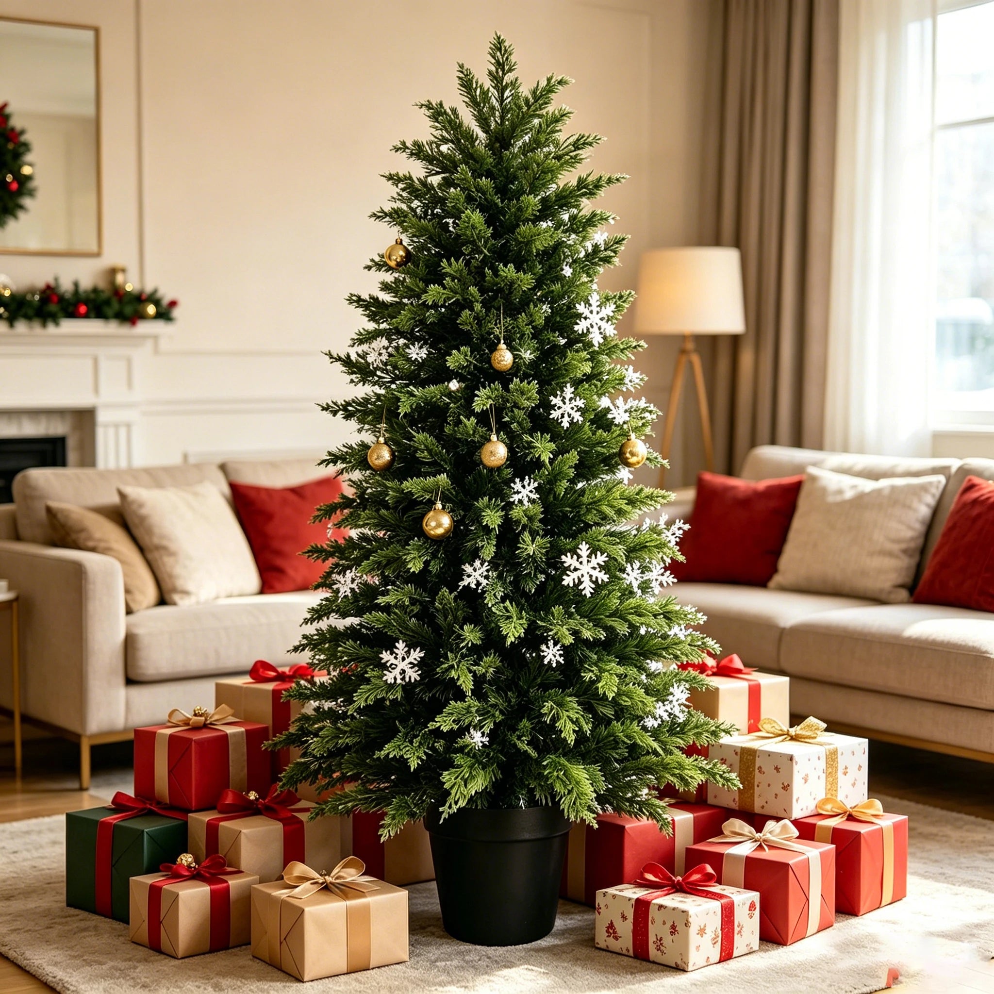 Artificial Cedar Topiary Trees — UV-Resistant Faux Evergreen Decor