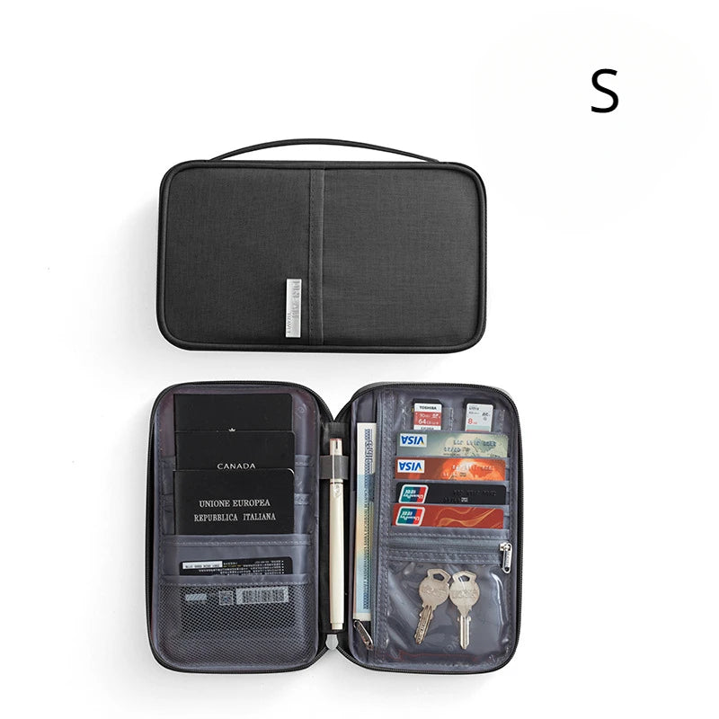 Waterproof Travel Document Organizer — Family Passport Holder & Card Case