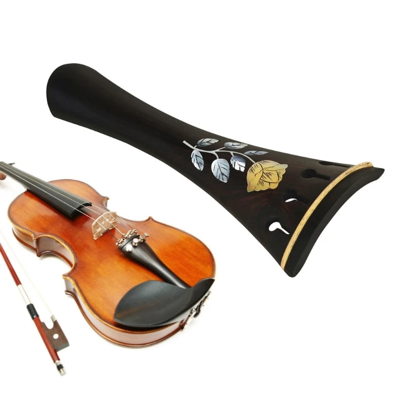 Violin Replacement Tailpiece — 4/4 Size with Floral Inlay Accent