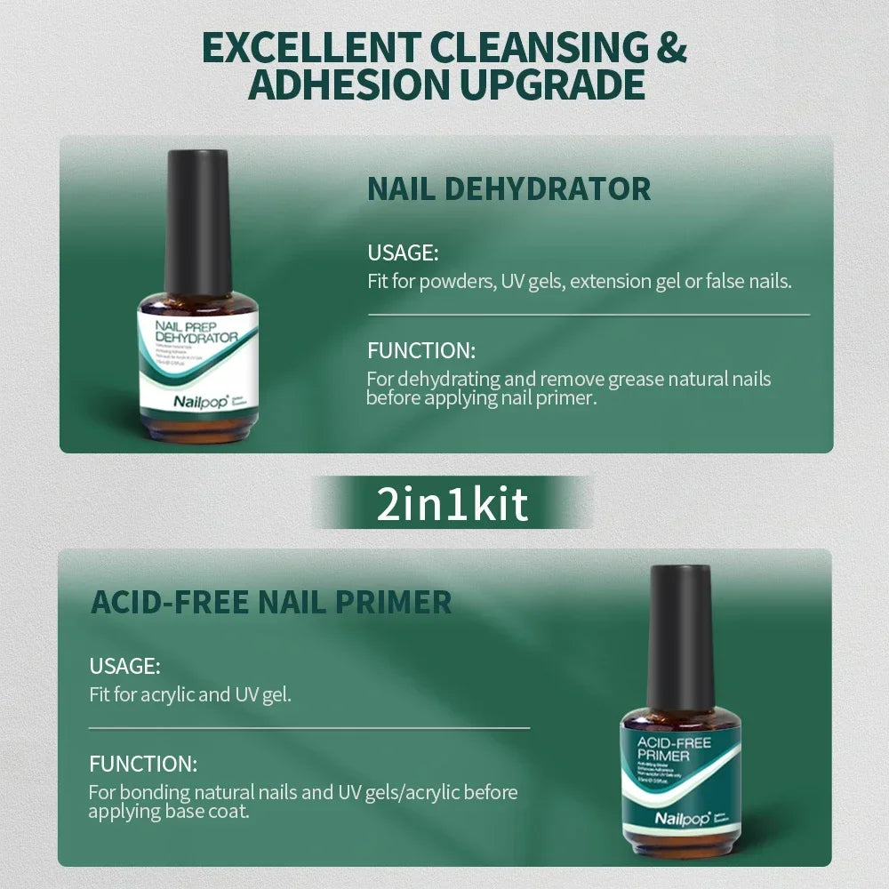 Nailpop Nail Dehydrator and Primer — Professional Manicure Prep Solutions