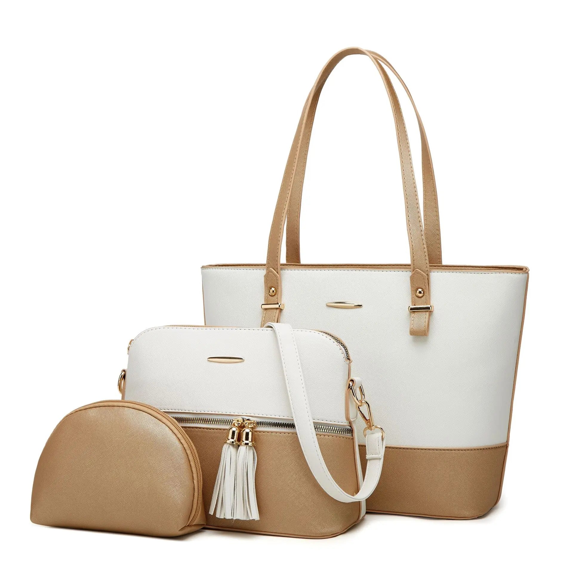 Kalsooni Women's 3-Piece Handbag Set — Fashionable Tote and Crossbody Bags