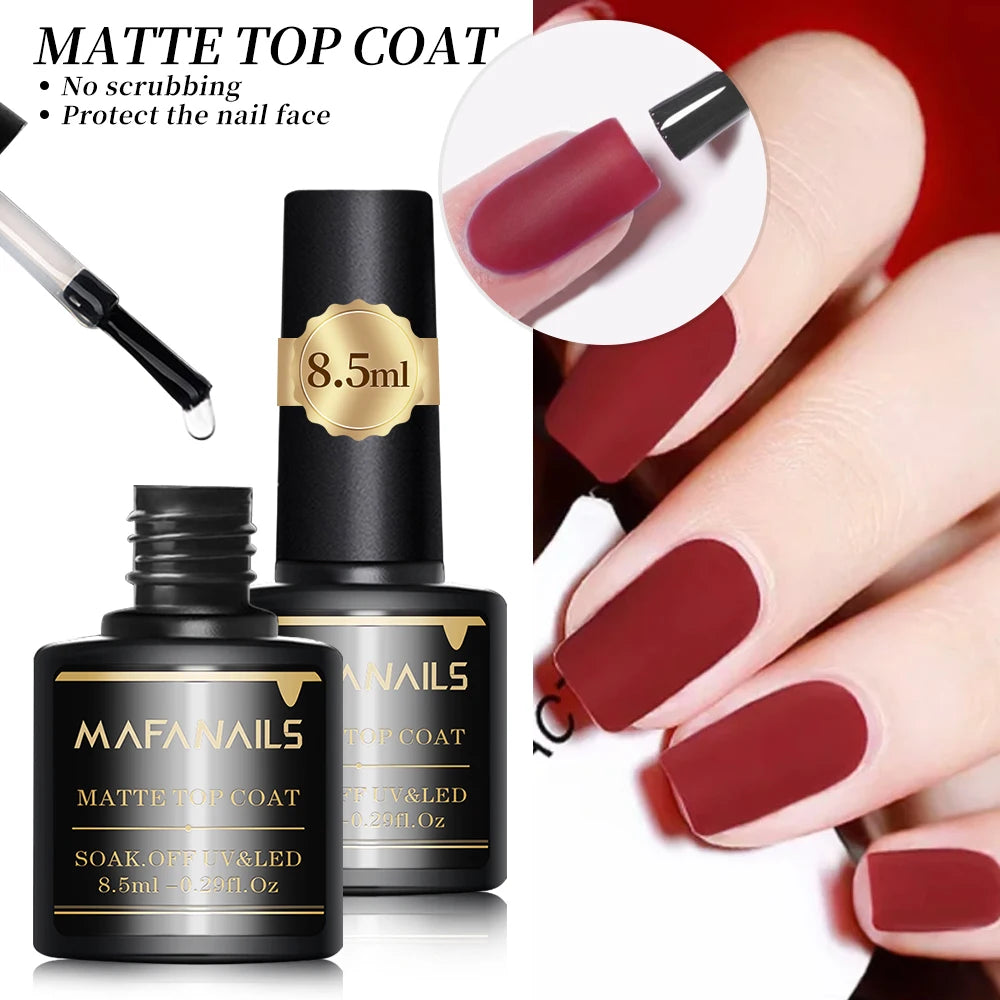 MingLee Clear Gel Top Coat & Base Coat Set — Long-Lasting No-Wipe Finish