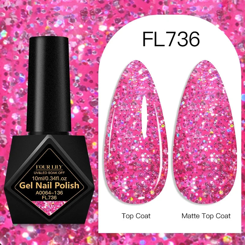 Four Lily Gel Nail Polish — Long Lasting Semi-Permanent Manicure Set
