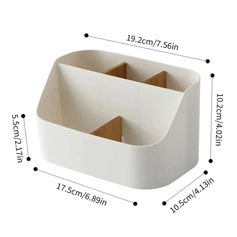 Desktop Storage Organizer — Multi-Compartment Box for Office & Cosmetics