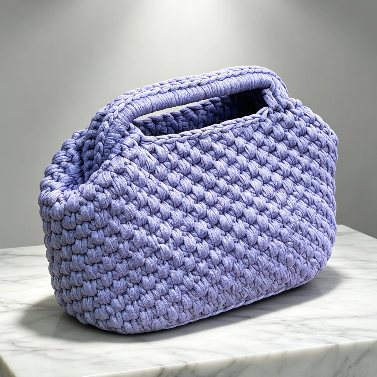 Handmade Crochet Woven Bag — Casual Summer Beach Clutch