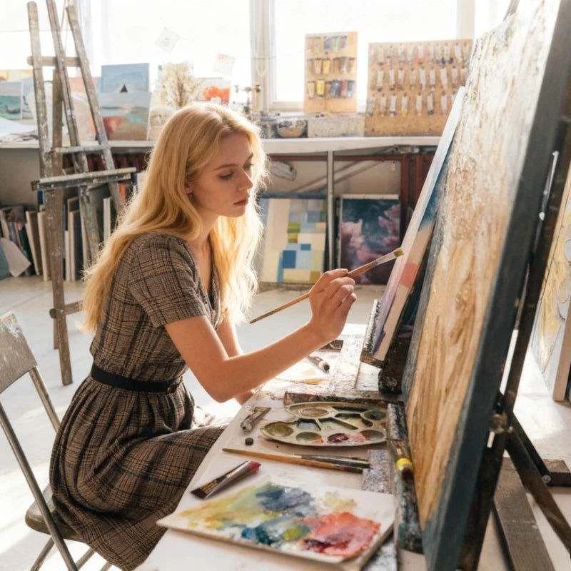 Sturdy Wooden Frame Stretched Canvas — Acid-Free Pre-Coated Artist Surface