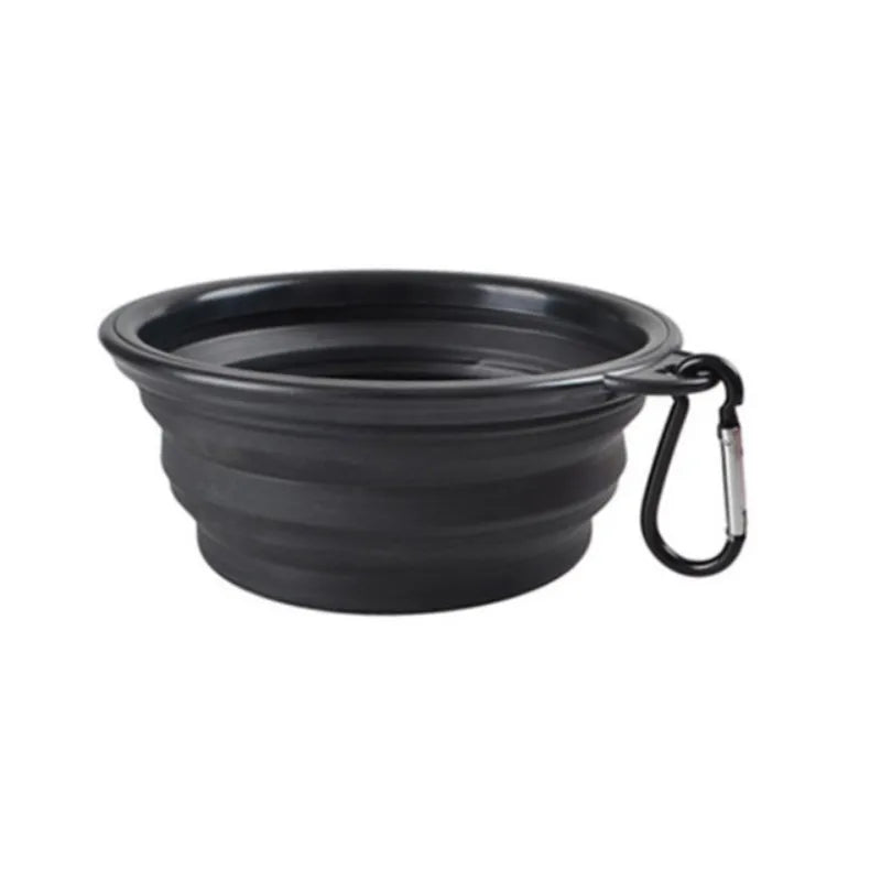 Collapsible Pet Food Bowl — Portable Silicone Travel Dish for Dogs and Cats